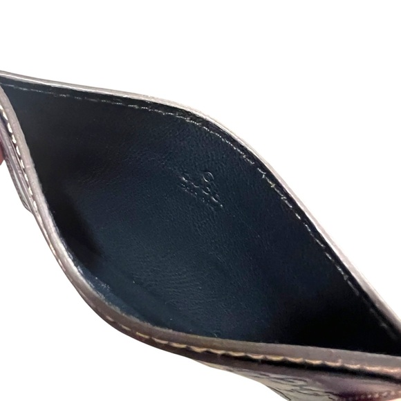 Gucci Monogram Leather Card Holder Wallet - Picture 3 of 6